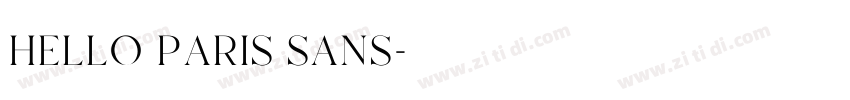 hello paris sans字体转换